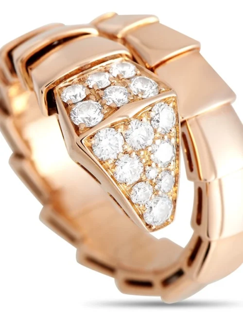 Bvlgari Serpenti Viper Ring — Rose Gold