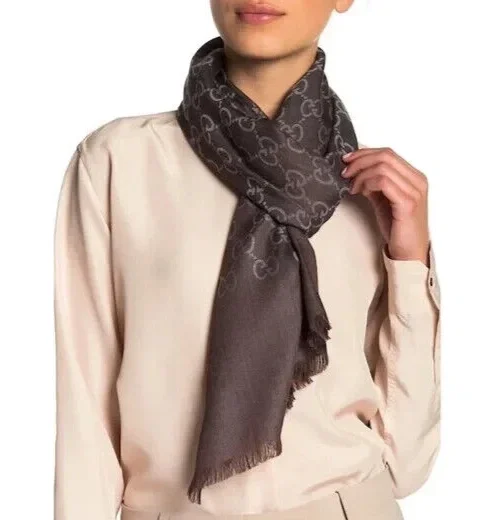 Gucci Woolen Scarf with GG Logo