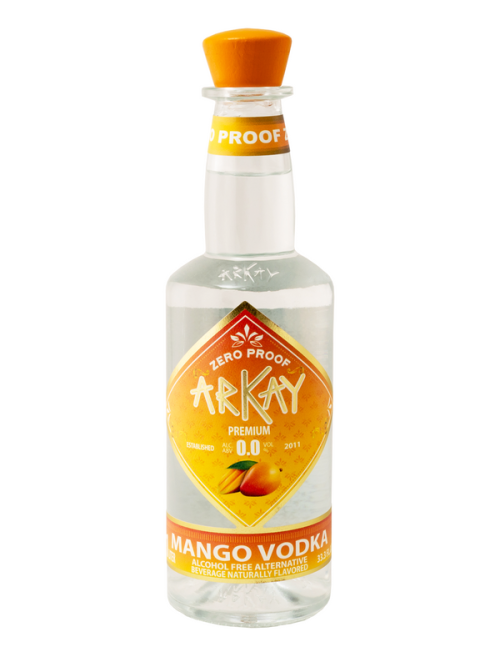Arkay Mango Vodka Zero Proof Spirits 33.3 FL OZ / 1 Liter